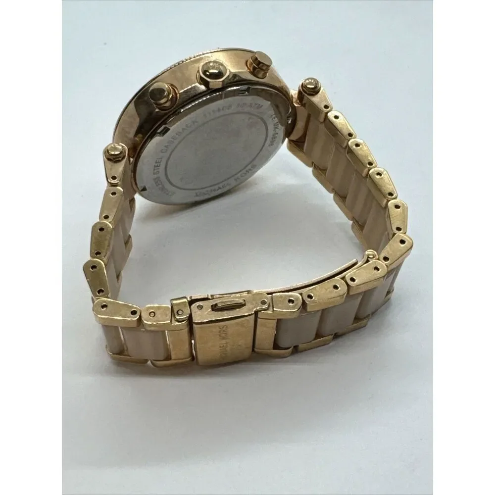 Michael Kors Parker MK5896 Women Rose Gold Analog Dial Quartz Wrist Watch JNA383
